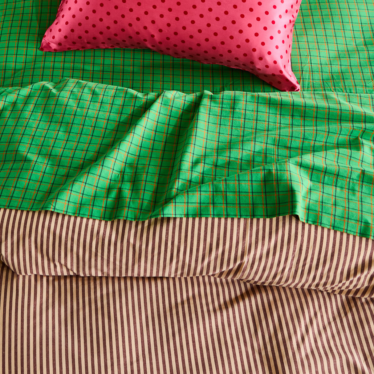 Cosmin Cotton Sheets - Spring Green Flat Sheet / Single