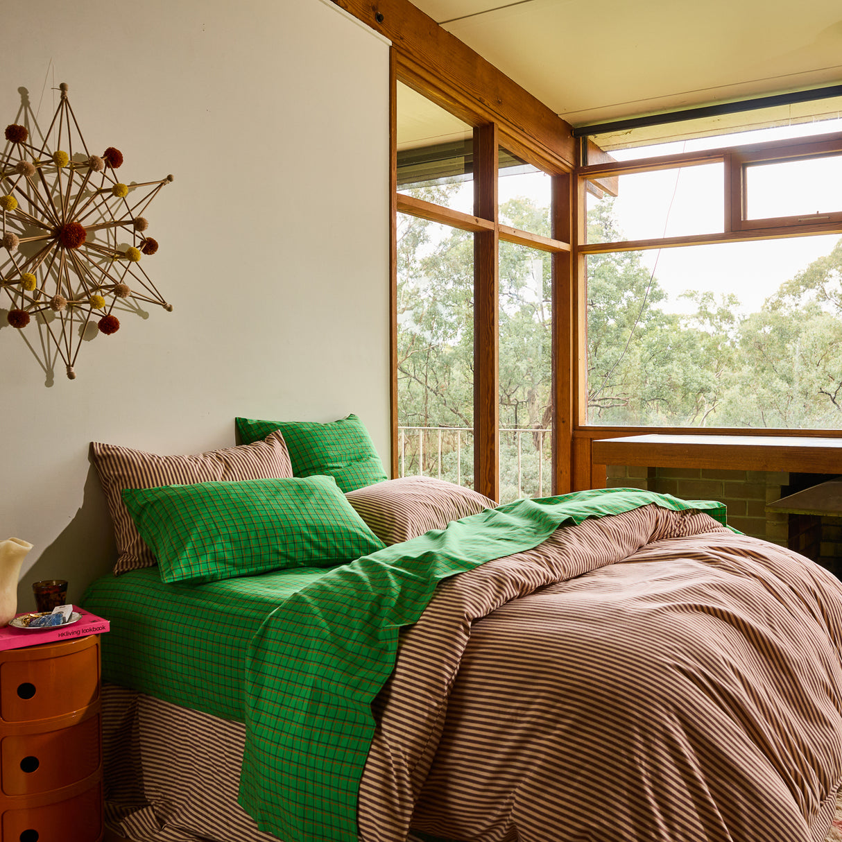 Cosmin Cotton Sheets - Spring Green Flat Sheet / Single