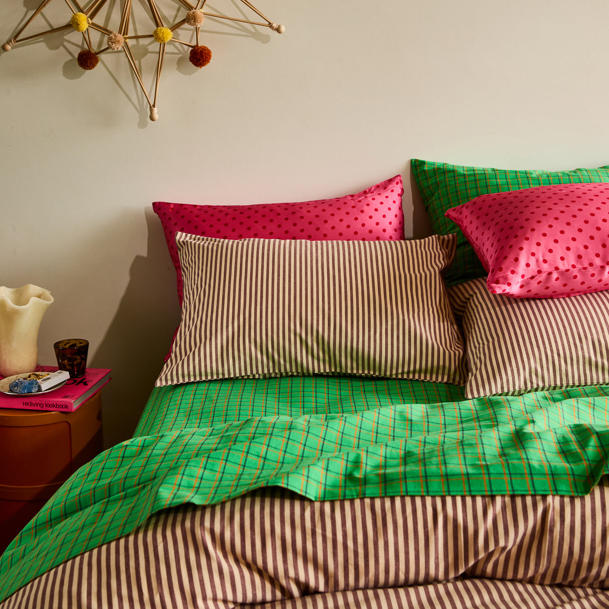 Cordell Cotton Pillowcase Set - Rosewood Standard