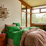 Cosmin Cotton Pillowcase Set - Spring Green Standard