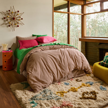 Cordell Cotton Quilt Cover - Rosewood Single
