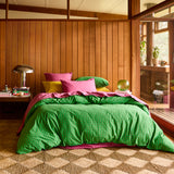 Cosmin Cotton Quilt Cover - Spring Green Single