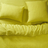 Nadine Linen Sheets - Olive Fitted Sheet / Cot