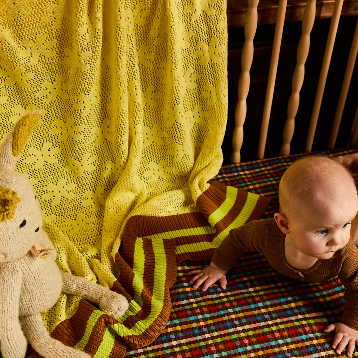 Tabitha Baby Blanket - Canary Yellow