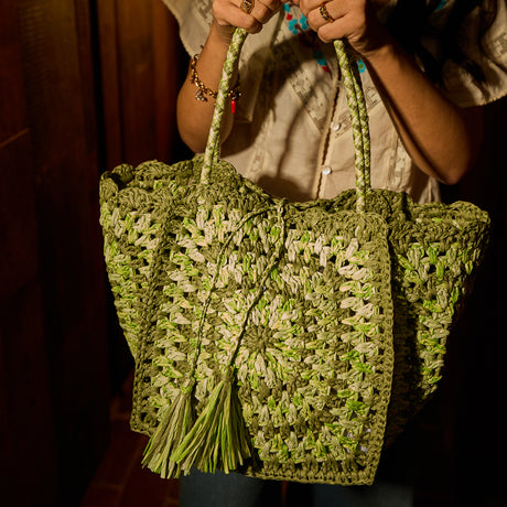 Solara Crochet Bag - Hunter Green