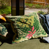 Marnie Velvet Cushion - Hunter Green Feather Insert