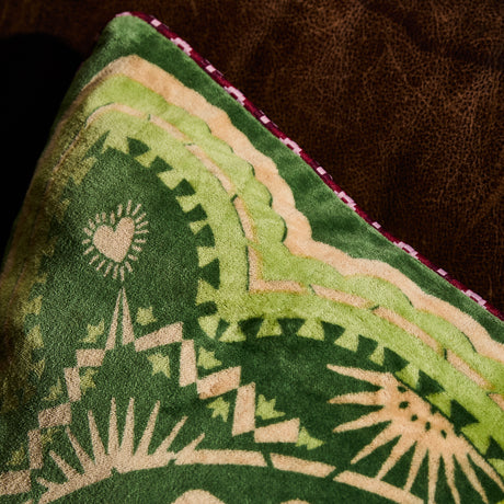 Marnie Velvet Cushion - Hunter Green Feather Insert