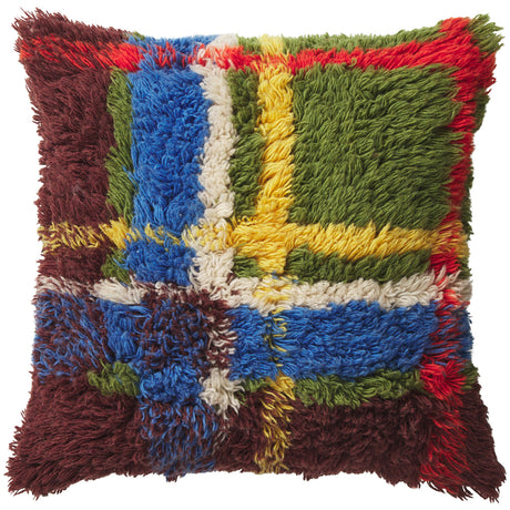 Frances Shag Cushion - Hunter Green Feather Insert