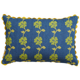 Anneliese Reversible Denim Cushion - Peridot Feather Insert