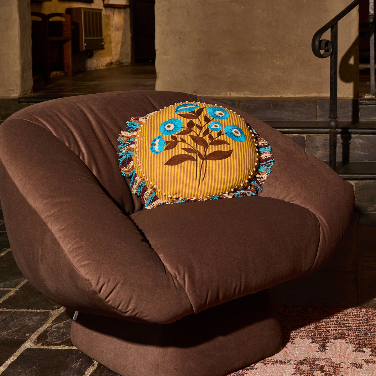 Layla Embroidered Cushion Feather Insert