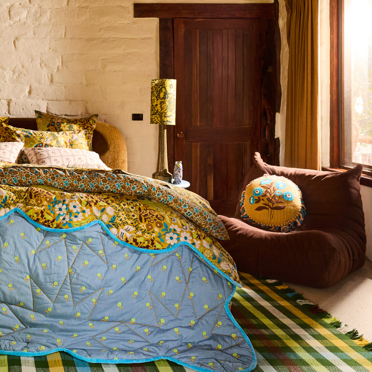 Layla Embroidered Cushion Feather Insert