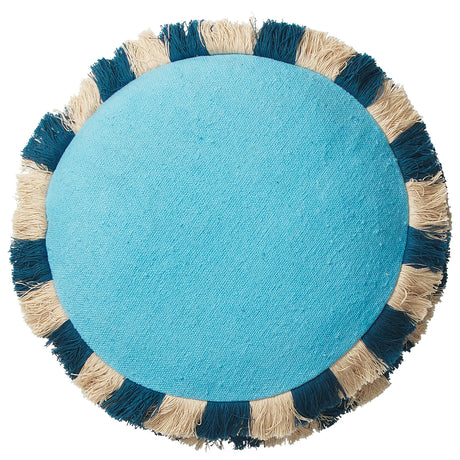 Reese Round Cushion - Turquoise Feather Insert