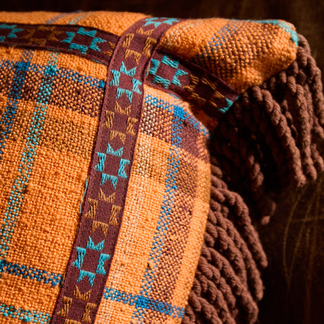 Frances Woven Cushion - Citrine Feather Insert