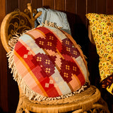 Shiloh Cross-Stitched Embroidered Cushion Feather Insert