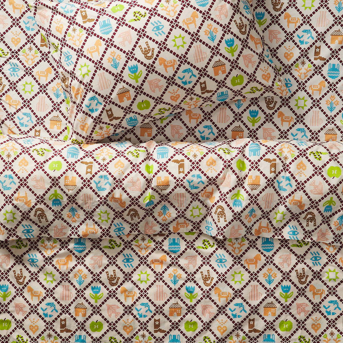 Elsie Cotton Sheets Fitted Sheet / Cot