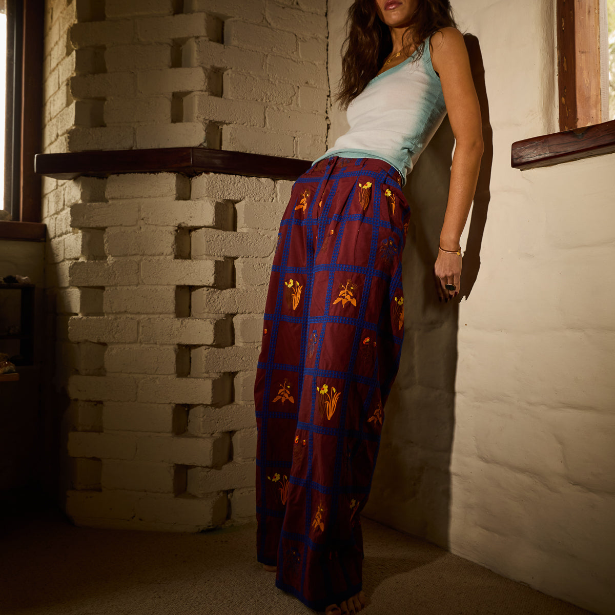 Florina Wide Leg Pant - Rosewood 6
