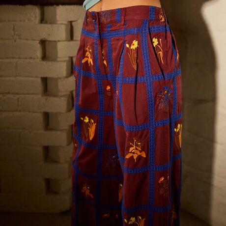 Florina Wide Leg Pant - Rosewood 6