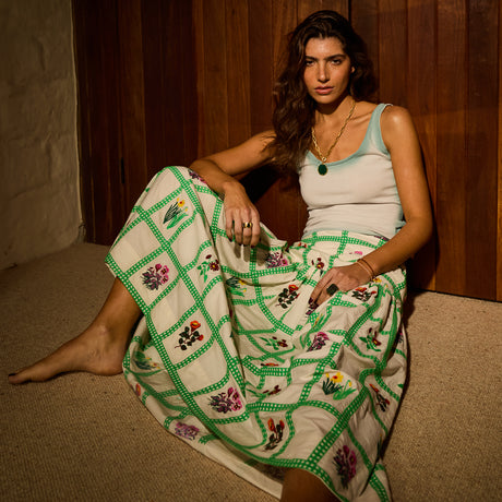 Florina Maxi Skirt - Porcelain 6