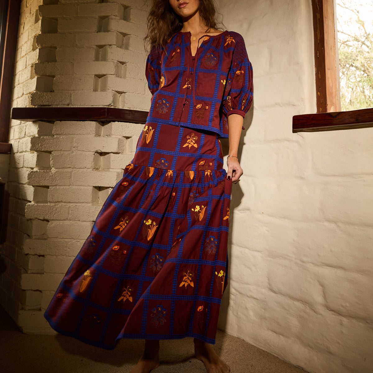 Florina Maxi Skirt - Rosewood 6