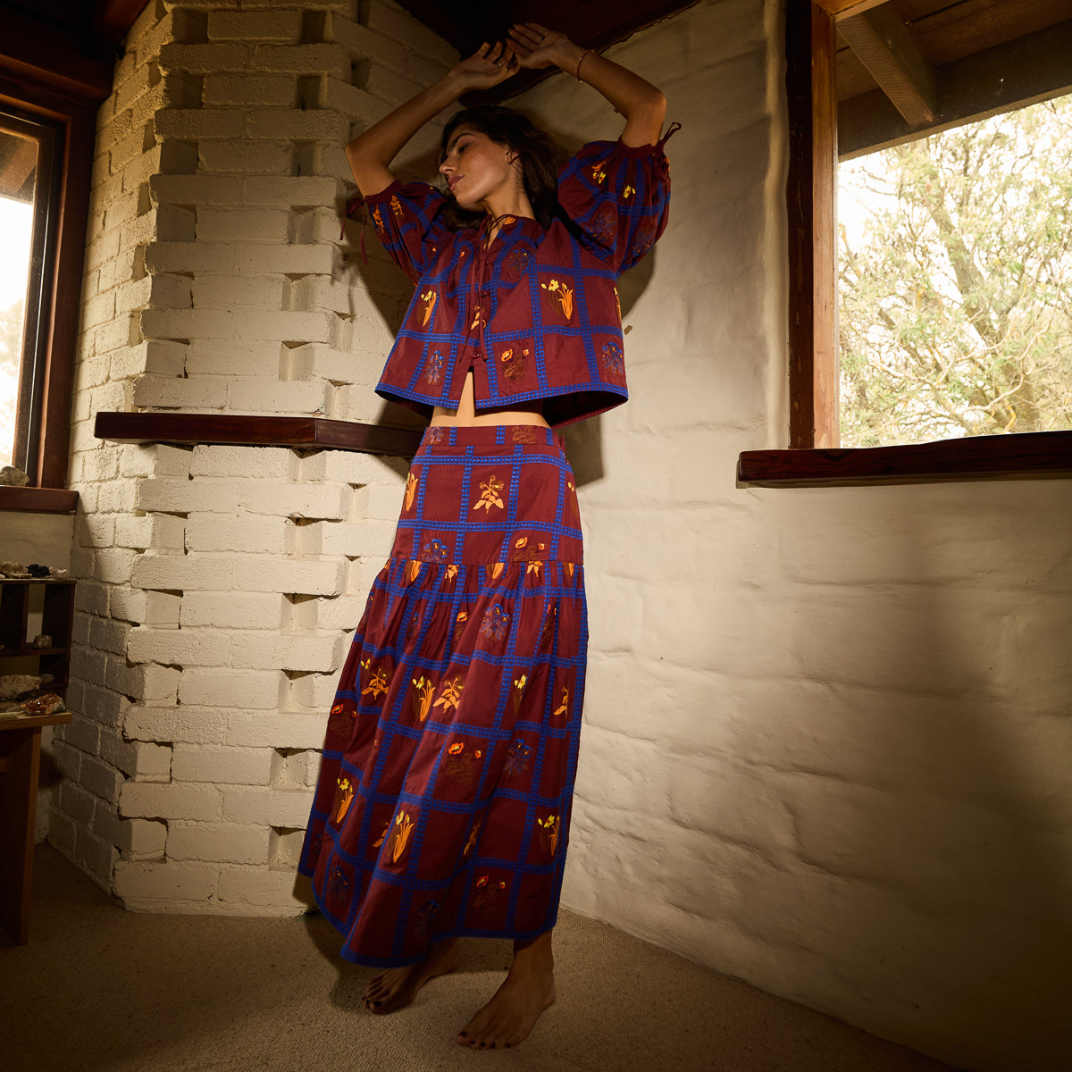 Florina Maxi Skirt - Rosewood 6