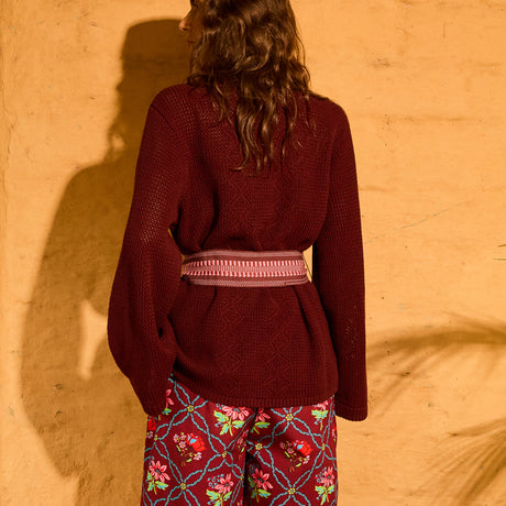 Aneta Knit Kimono - Rosewood XS