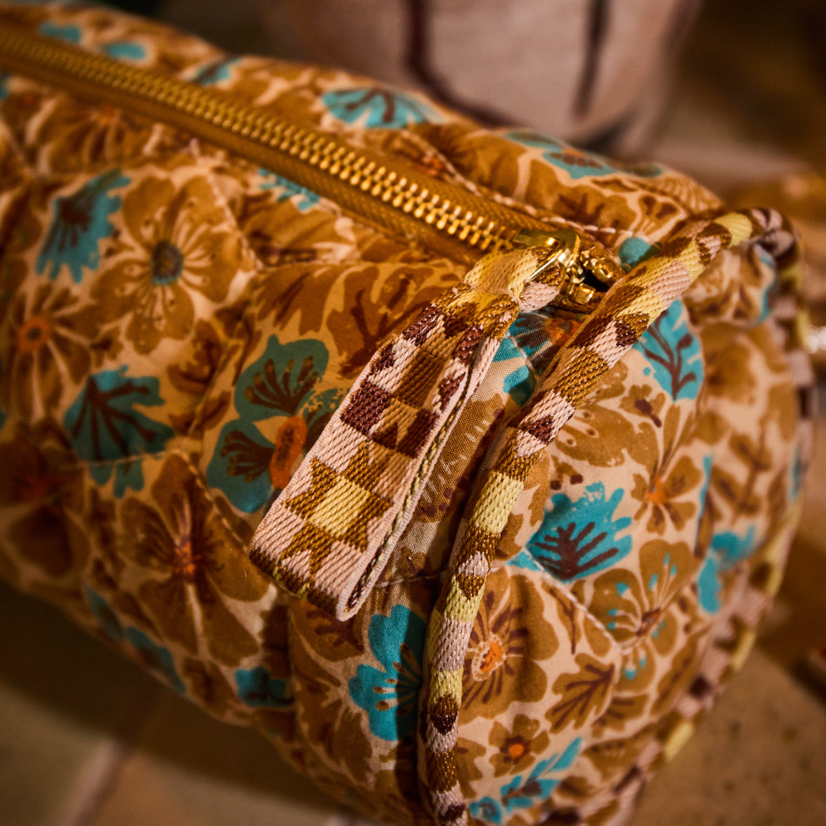 Magnolia Makeup Bag - Turquoise
