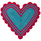 Mavis Jute Mat - Turquoise
