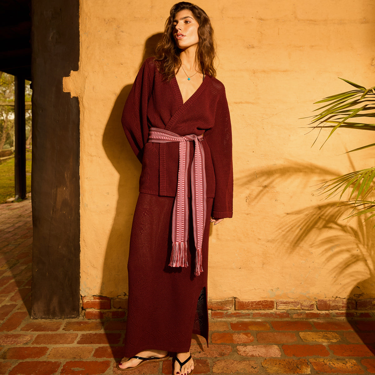 Aneta Knit Skirt - Rosewood XS
