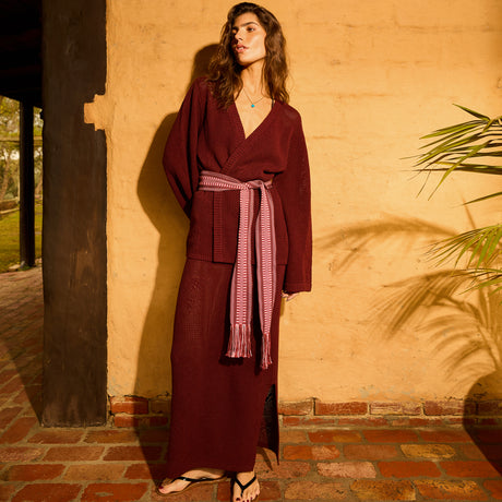 Aneta Knit Skirt - Rosewood XS