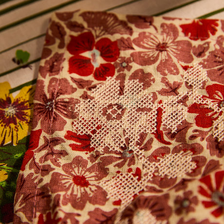 Magnolia Linen Napkin Set - Poppy