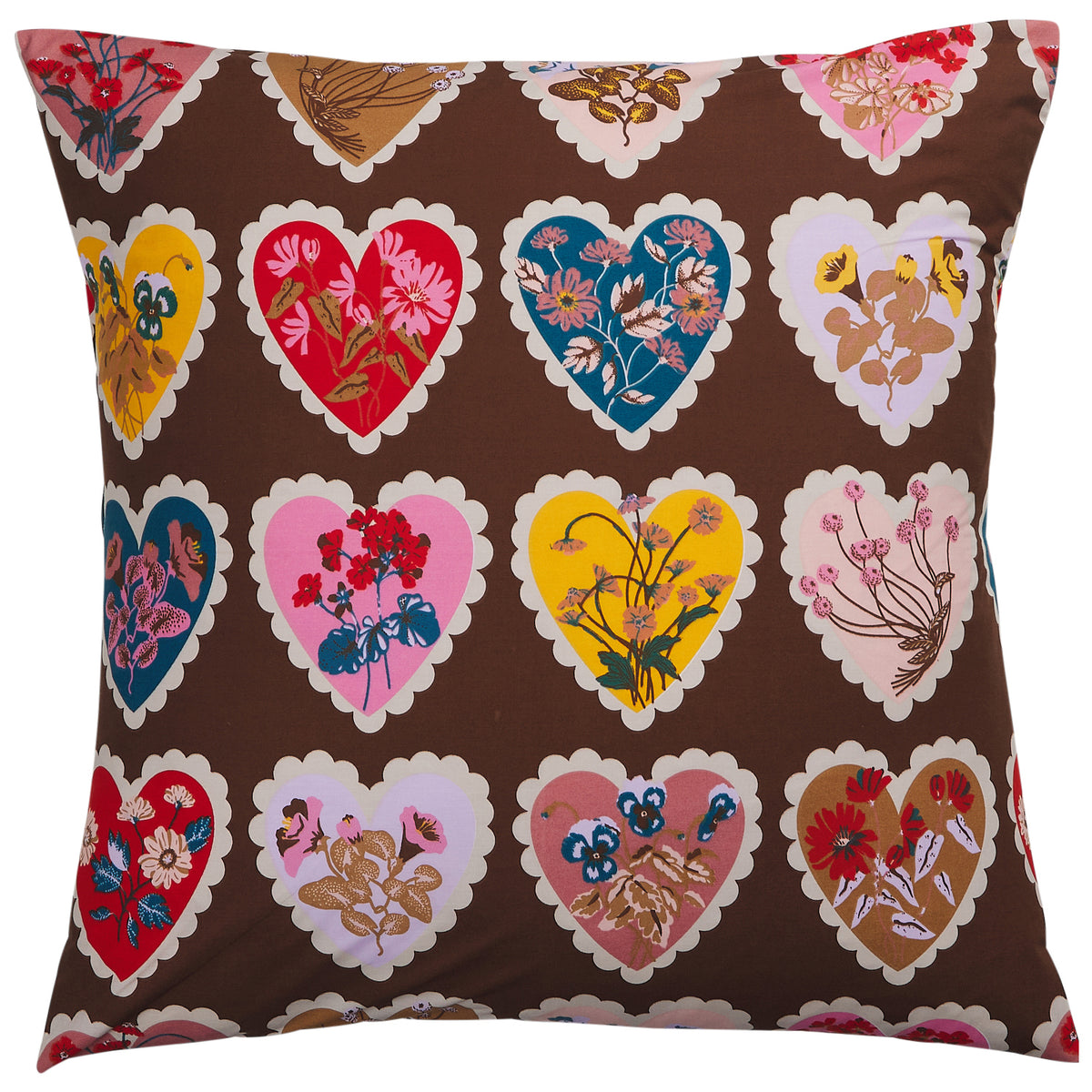 Loretta Cotton Euro Pillowcase Set - Umber