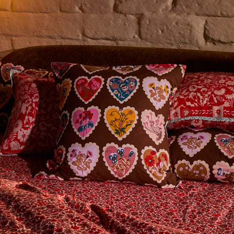 Loretta Cotton Euro Pillowcase Set - Umber