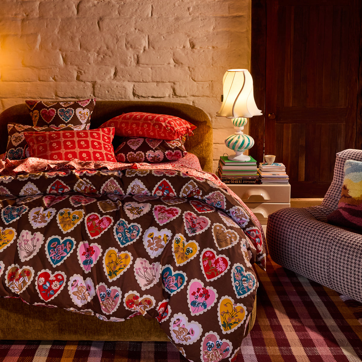 Loretta Cotton Euro Pillowcase Set - Umber