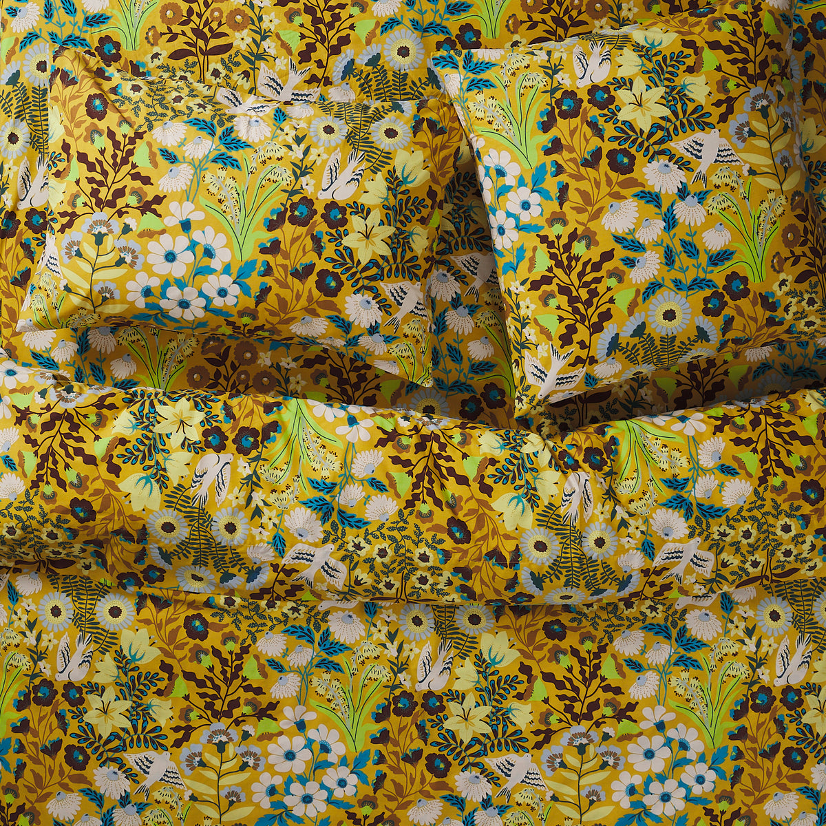 Sloane Cotton Euro Pillowcase Set - Ochre