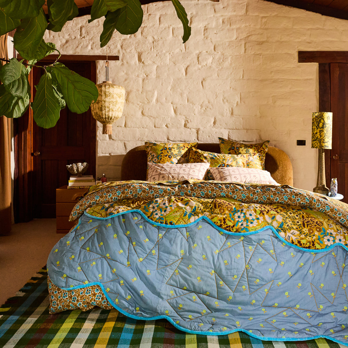 Sloane Cotton Euro Pillowcase Set - Ochre