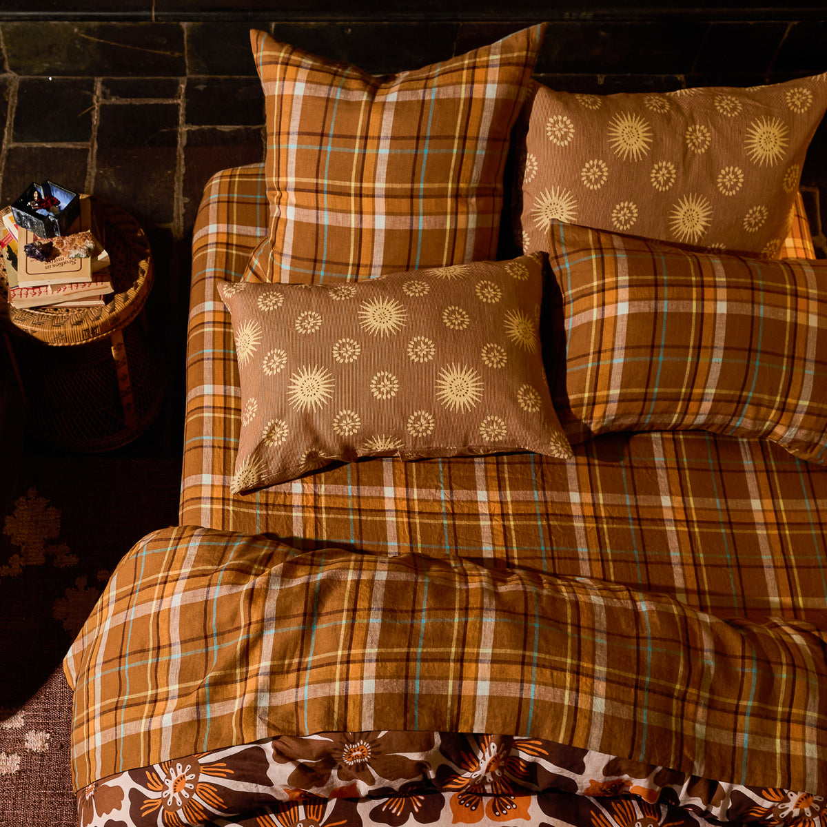Frances Euro Pillowcase Set - Sable