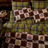 Frances Linen Euro Pillowcase Set - Moss