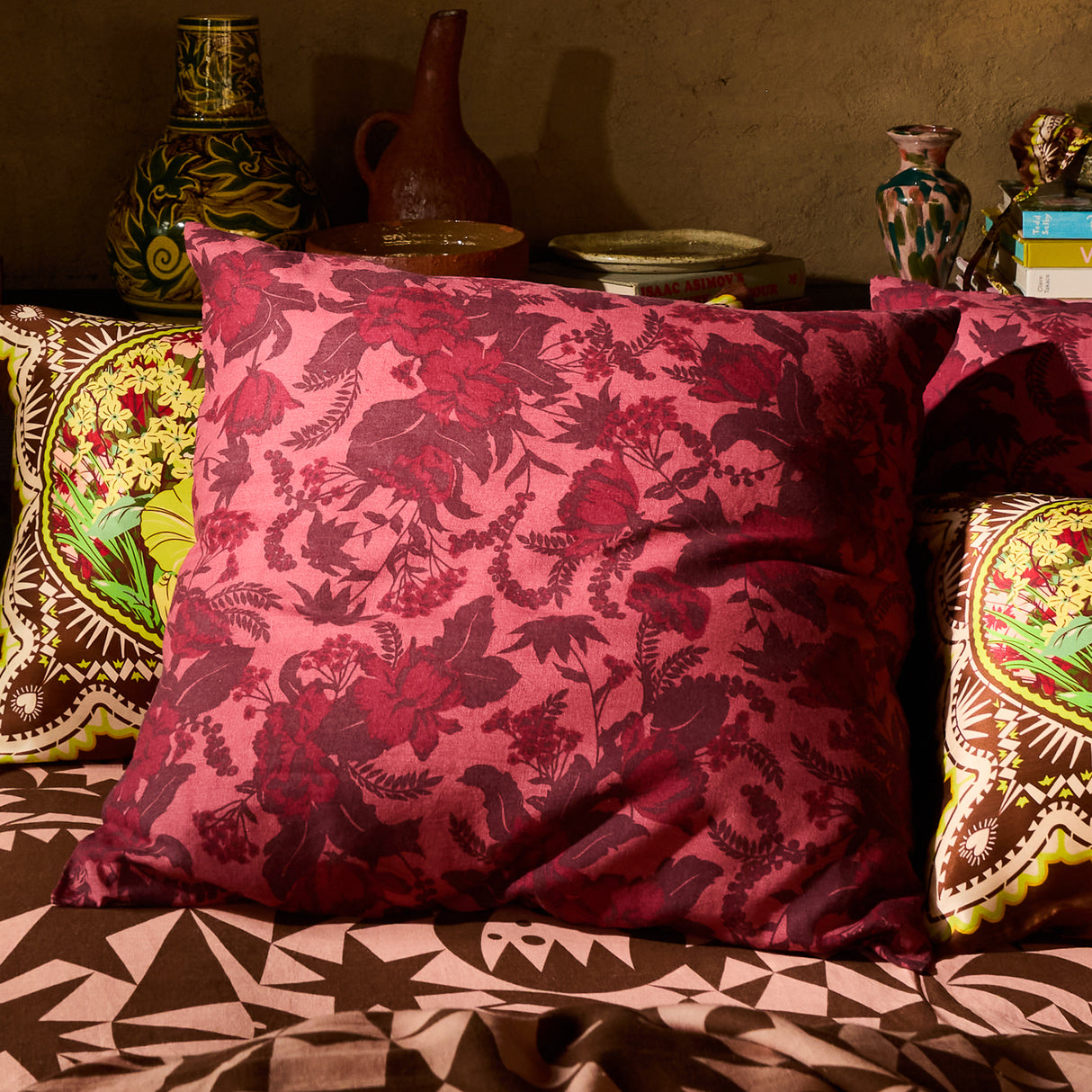 Sierra Linen Euro Pillowcase Set - Terracotta