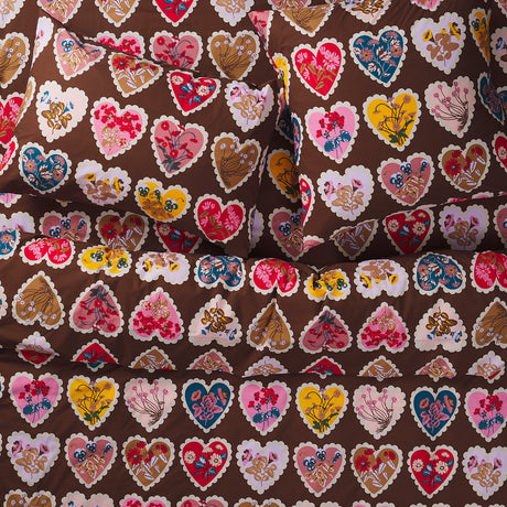Loretta Cotton Pillowcase Set - Umber Standard