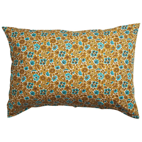 Magnolia Cotton Pillowcase Set - Turquoise Standard
