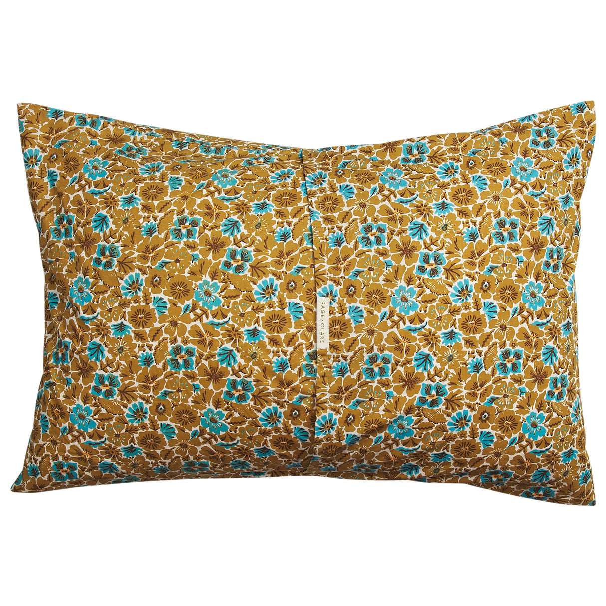 Magnolia Cotton Pillowcase Set - Turquoise Standard