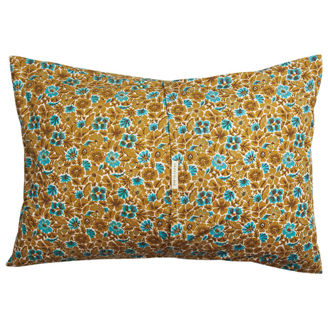 Magnolia Cotton Pillowcase Set - Turquoise Standard