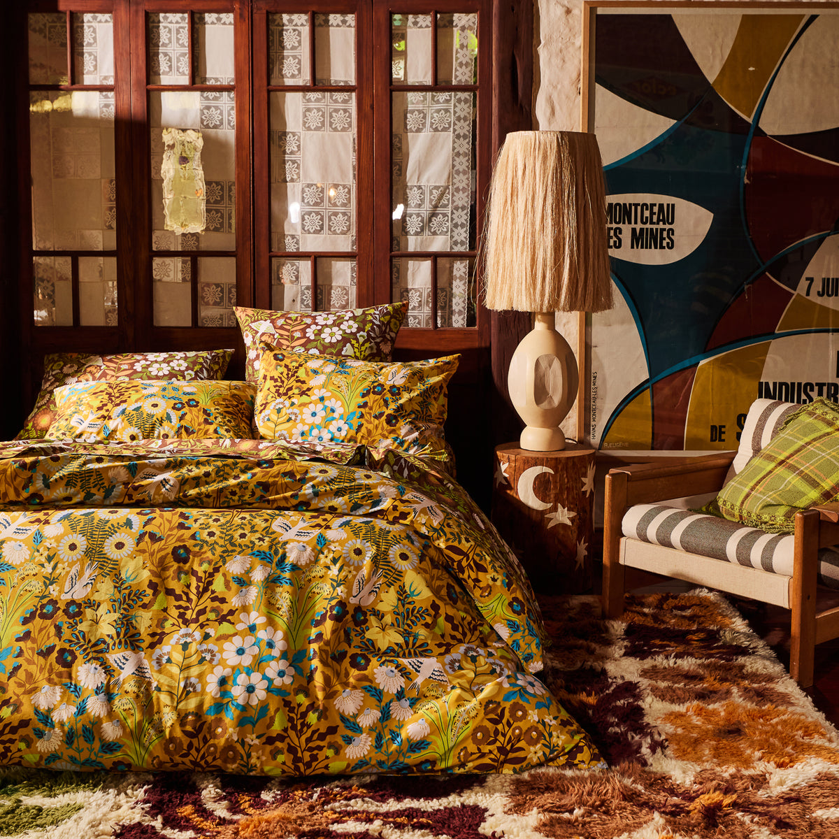 Sloane Cotton Pillowcase Set - Ochre Standard
