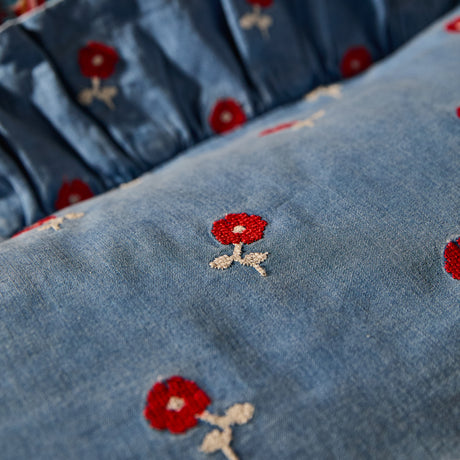Anneliese Ruffle Pillowcase - Poppy Standard