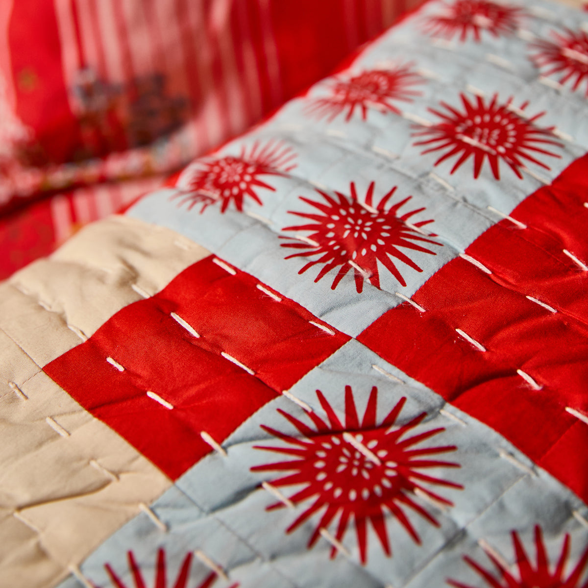 Abilene Patchwork Sham - Poppy