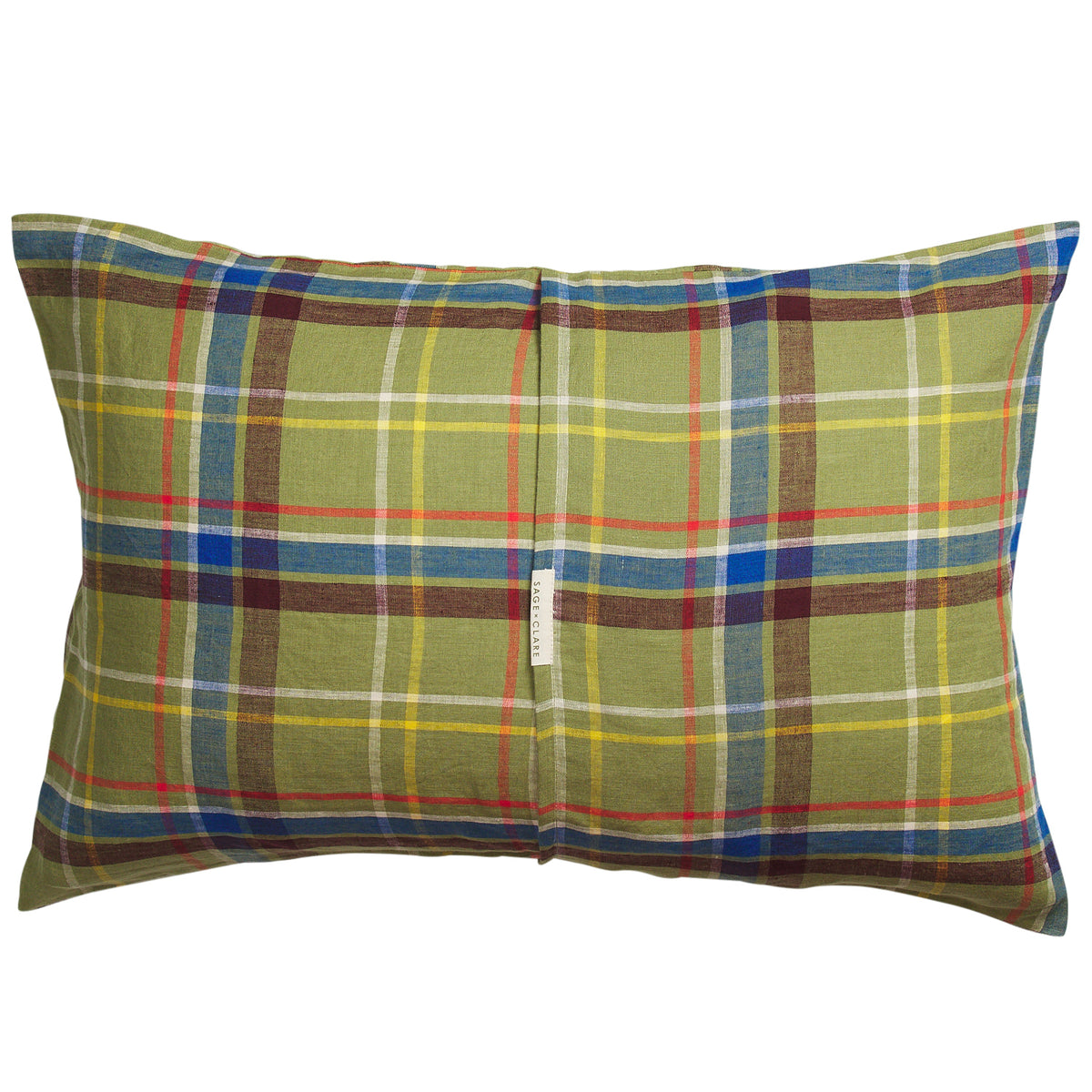 Frances Linen Pillowcase Set - Moss Standard