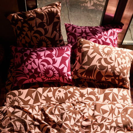 Nora Linen Pillowcase Set - Carnelian Standard