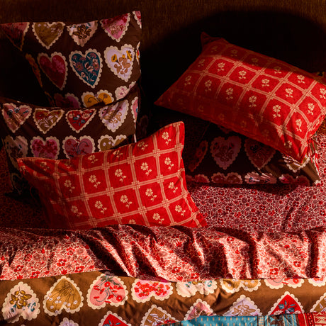 Bonny Cotton Pillowcase Set - Poppy Standard