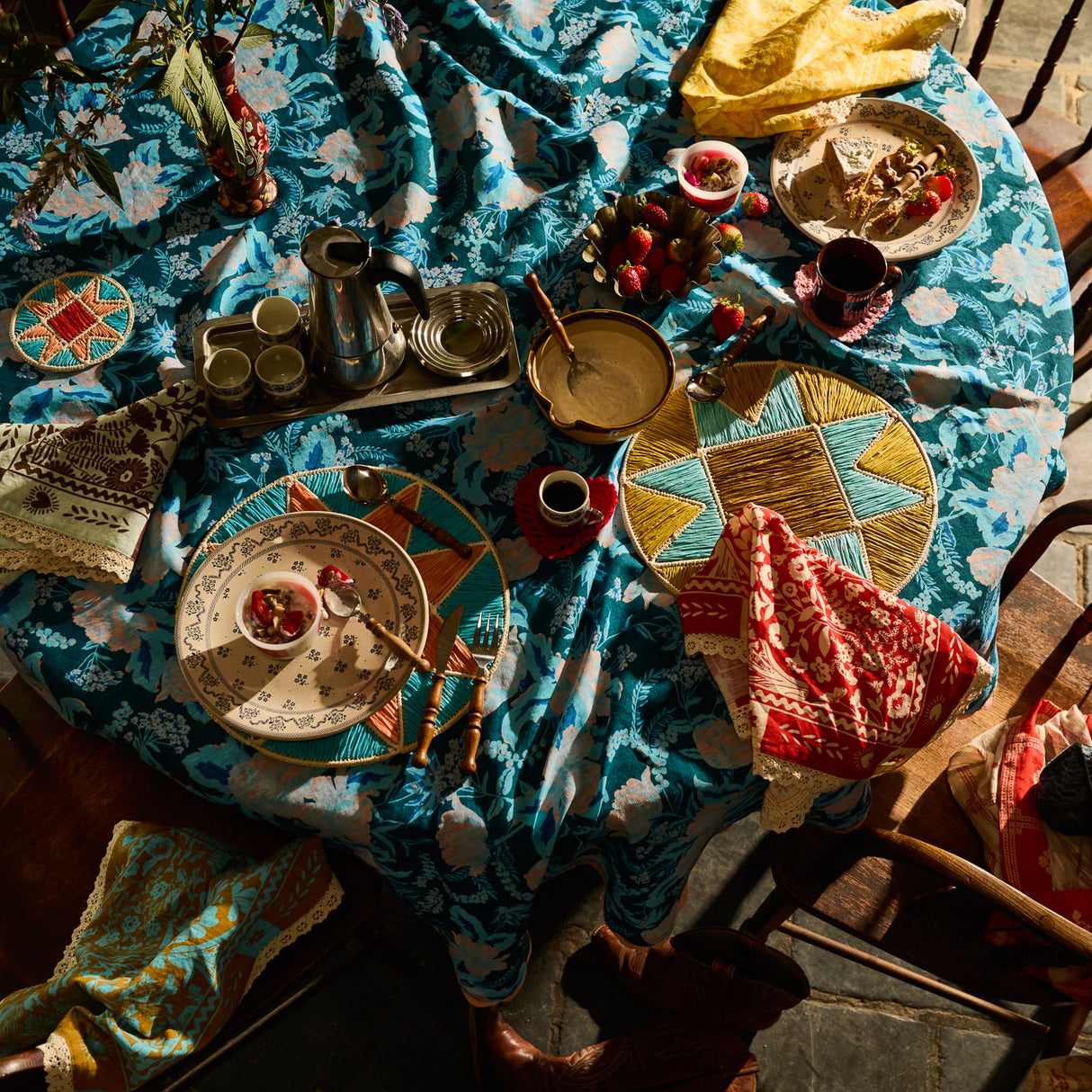 Harriet Placemat - Turquoise
