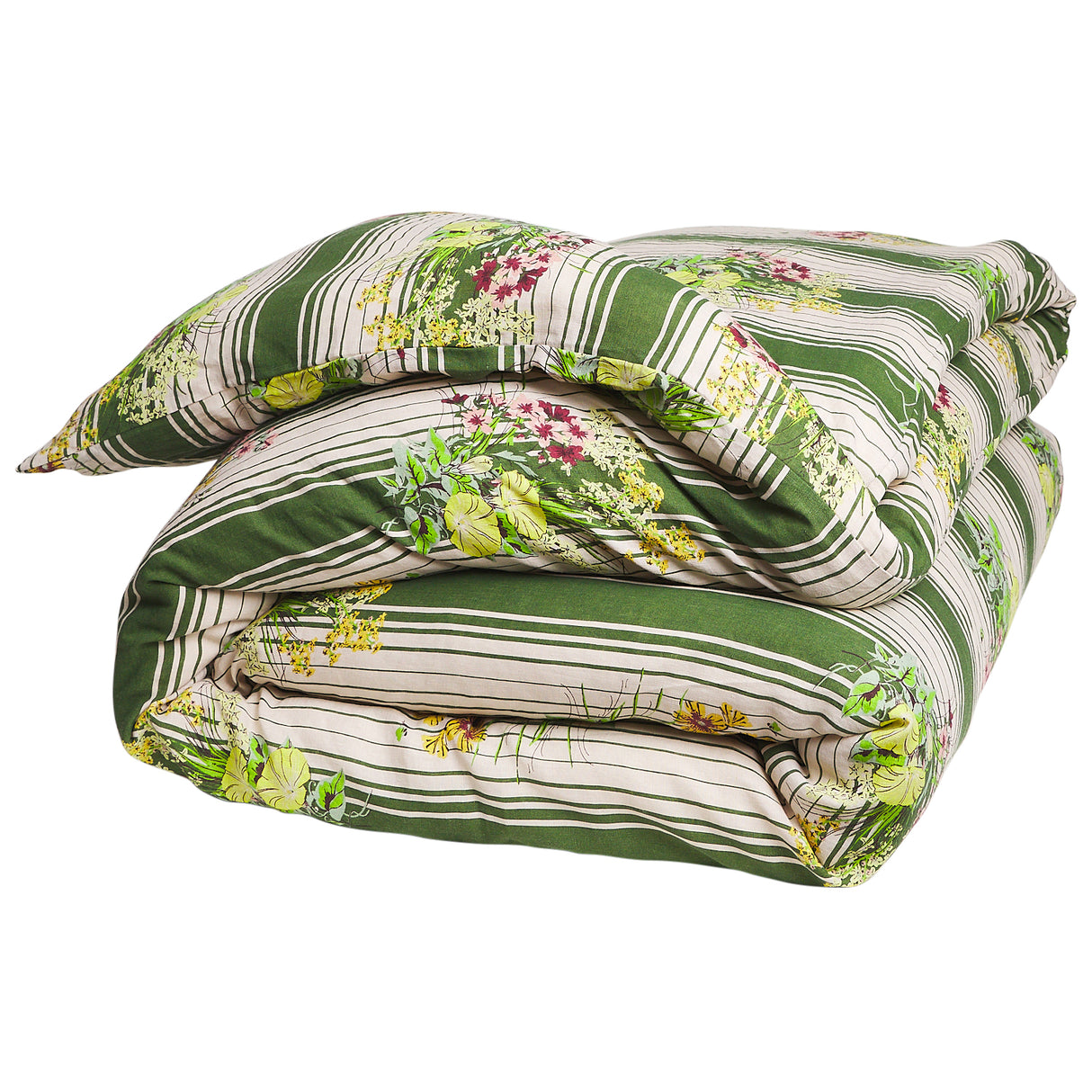 Dempsey Linen Quilt Cover - Hunter Green Queen